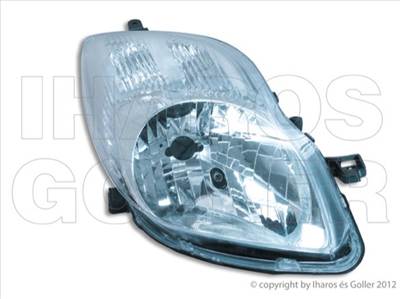 Toyota Yaris 2009-2011 - Fényszóró H4 jobb króm házas V-tip. motor nélkül