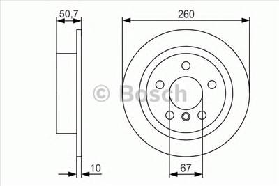 BOSCH 0 986 479 C96 - féktárcsa MINI