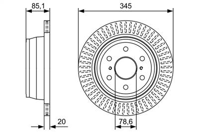 BOSCH 0 986 479 W32 - féktárcsa CADILLAC CHEVROLET GMC