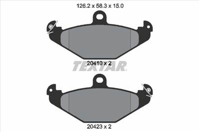 Fékbetét készlet TEXTAR 2041001 for RENAULT, CHRYSLER, DODGE, LOTUS