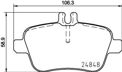 Fékbetét készlet MINTEX MDB3206 for MERCEDES-BENZ, INFINITI