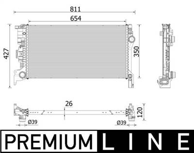 MAHLE CR 2335 000P - Vízhűtő (Hűtőradiátor) VOLVO