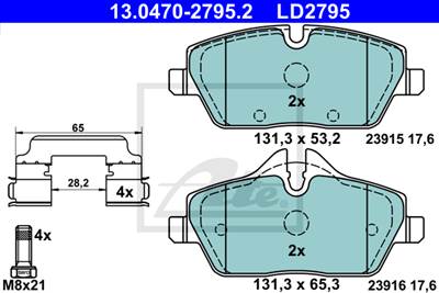 ATE 13.0470-2795.2 - fékbetét BMW MINI