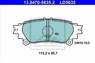 ATE 13.0470-5635.2 - fékbetét LEXUS TOYOTA