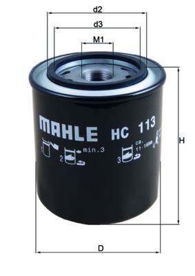 MAHLE HC 113 - hidraulikus szűrő, automatikus váltó MAN PORSCHE SCANIA