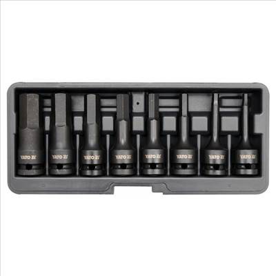 Gépi hosszú bit dugókulcs készlet 9 részes Torx 1/2" T20-T70 CrMo