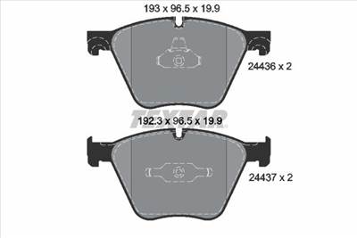 Fékbetét készlet TEXTAR 2443601 for BMW, ROLLS-ROYCE