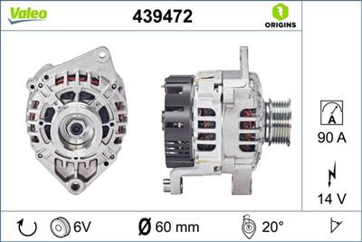 generátor VALEO 439472 for CITROËN, FIAT, PEUGEOT