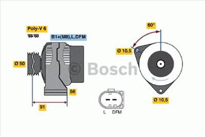 BOSCH 0 986 047 480 - generátor MERCEDES-BENZ