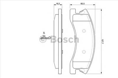 BOSCH 0 986 424 823 - fékbetét JEEP