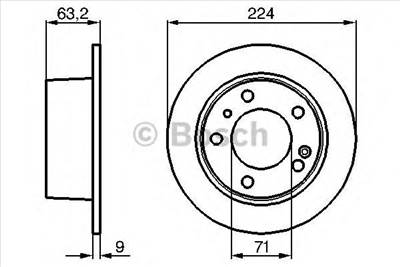 BOSCH 0 986 478 141 - féktárcsa CITROËN