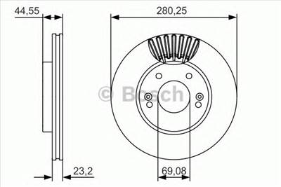 BOSCH 0 986 479 A12 - féktárcsa HYUNDAI KIA
