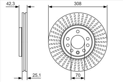 BOSCH 0 986 479 W59 - féktárcsa OPEL