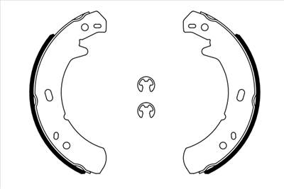 BOSCH 0 986 487 914 - kézifék fékpofakészlet LAND ROVER