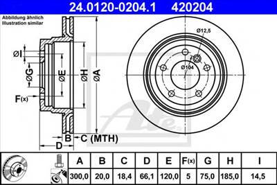 ATE 24.0120-0204.1 - féktárcsa BMW