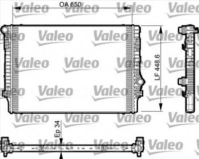 VALEO 735548 - Vízhűtő (Hűtőradiátor) AUDI AUDI (FAW) CUPRA SEAT SKODA VW VW (FAW) VW (SVW)