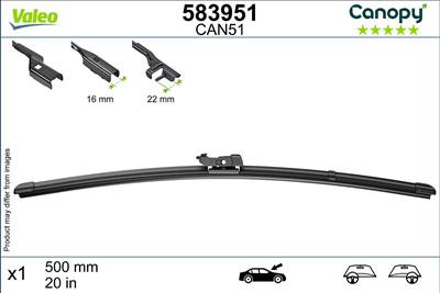 Audi TT 2014-2023 - Ablaktörlő lapát 1db (CAN51) 500 Vez./ut. o