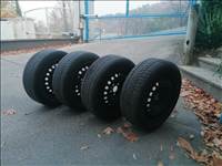  5x110 lyukosztású 16" használt lemezfelni, rajta 215/55 használt Firestone téli gumi gumi 