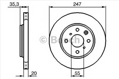 BOSCH 0 986 479 B91 - féktárcsa CITROËN PEUGEOT TOYOTA