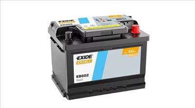 Exide Excell EB602 12V Akkumulátor 60Ah 540A Indítóáram Jobb+