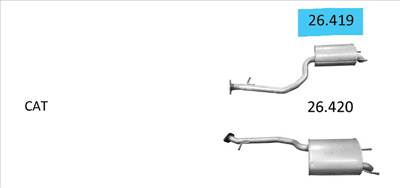 Edex 26.419 - LEXUS GS mk4 3.5 Kipufogó hátsó dob