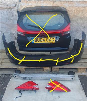 Hátsó merevitő 2014 Honda Civic kombi ,sárv.ív,Bal hátsó lámpa