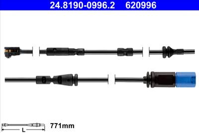 ATE 24.8190-0996.2 - figyelmezető kontaktus, fékbetétkopás BMW
