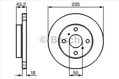 BOSCH 0 986 479 B92 - féktárcsa TOYOTA