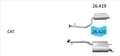 Edex 26.420 - LEXUS GS mk4 3.5 Kipufogó hátsó dob