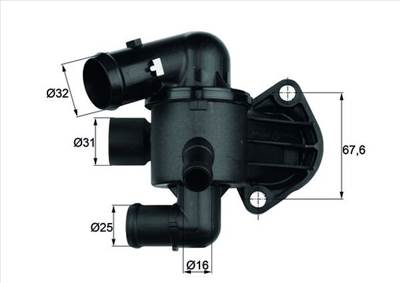 MAHLE TI 33 87 - termosztát, hűtőfolyadék AUDI SKODA VW
