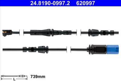 ATE 24.8190-0997.2 - figyelmezető kontaktus, fékbetétkopás BMW