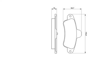 BOSCH 0 986 424 277 - fékbetét FORD FORD AUSTRALIA
