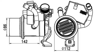 MAHLE CE 5 000P - Hűtő, kipufogógáz-visszavezetés AUDI SEAT SKODA VW