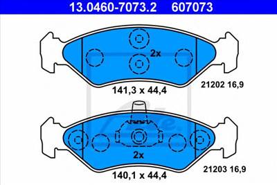 ATE 13.0460-7073.2 - fékbetét FORD MAZDA