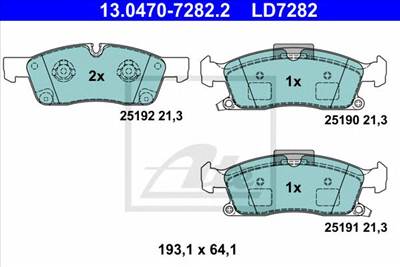 ATE 13.0470-7282.2 - fékbetét JEEP MERCEDES-BENZ