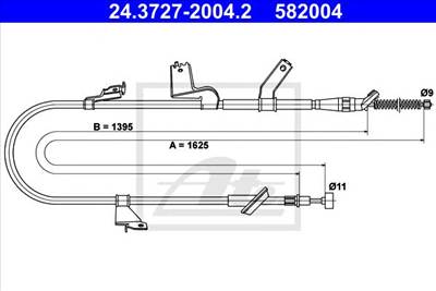 ATE 24.3727-2004.2 - Kézifék bowden SUZUKI