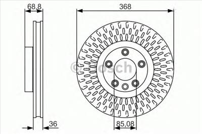BOSCH 0 986 479 A33 - féktárcsa PORSCHE VW