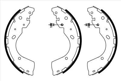 BOSCH 0 986 487 922 - fékpofakészlet FORD FORD AUSTRALIA FORD USA NISSAN RENAULT