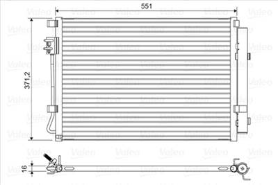VALEO 822581 - klíma kondenzátor HYUNDAI KIA