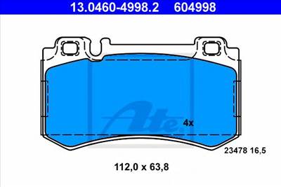 ATE 13.0460-4998.2 - fékbetét MERCEDES-BENZ