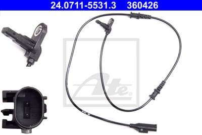 ATE 24.0711-5531.3 - kerékfordulatszám érzékelő MERCEDES-BENZ VW