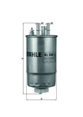 MAHLE KL 566 - Üzemanyagszűrő FIAT FORD