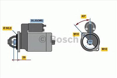 BOSCH 0 986 021 800 - önindító MERCEDES-BENZ MERCEDES-BENZ (BBDC) MERCEDES-BENZ (FJDA)