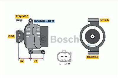 BOSCH 0 986 047 910 - generátor CITROËN FIAT FORD FORD AUSTRALIA PEUGEOT