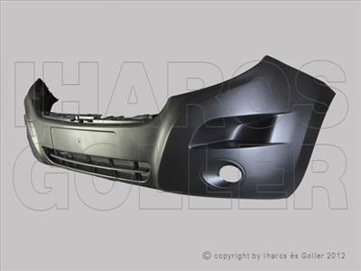 Renault Master 2010-2019 - Első lökhárító fekete (ködlámpás)