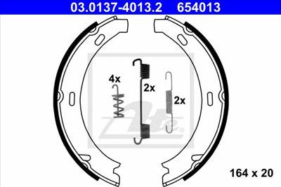 ATE 03.0137-4013.2 - kézifék fékpofakészlet CHRYSLER MERCEDES-BENZ