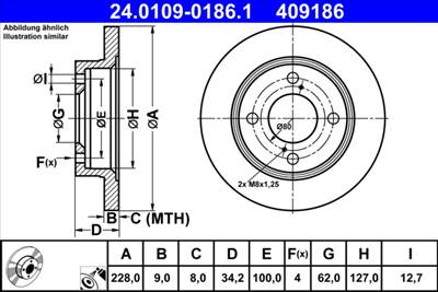 ATE 24.0109-0186.1 - féktárcsa SUZUKI