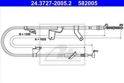 ATE 24.3727-2005.2 - Kézifék bowden SUZUKI