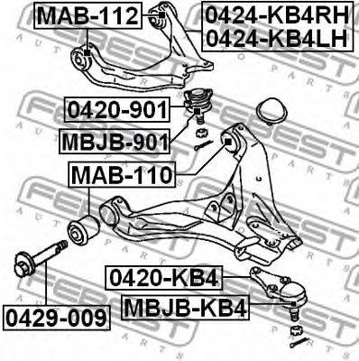 FEBEST 0429-009 - Dőlésállító csavar MITSUBISHI