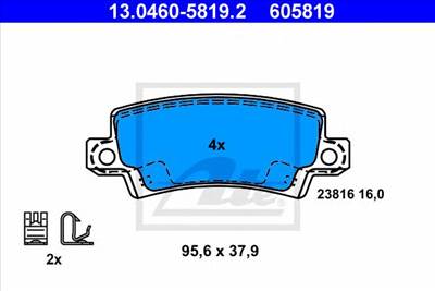 ATE 13.0460-5819.2 - fékbetét TOYOTA